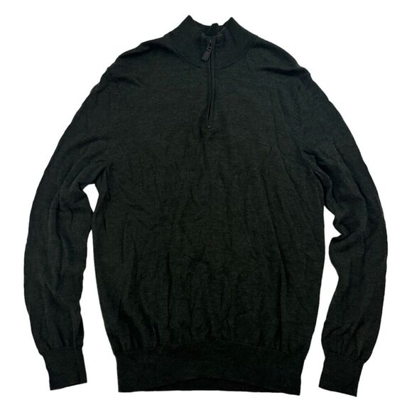 Jos. A. Bank Traveler 100% Merino Wool 1/4 Zip Pullover Sweater L/S Sz L Large - Picture 1 of 11